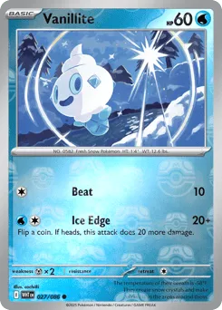 Vanillite 027/086 Master Ball White Flare