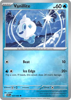 Vanillite 027/086 Reverse Holo White Flare
