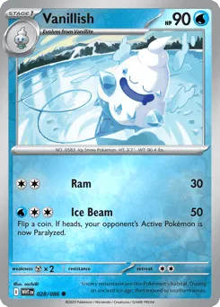Vanillish 028/086 Reverse Holo White Flare