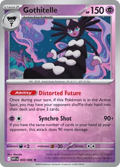 Gothitelle 043/086 Reverse Holo White Flare