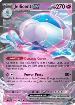 Jellicent ex 045/086 Holo White Flare