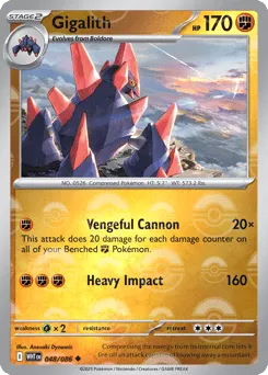 Gigalith 048/086 Poké Ball White Flare