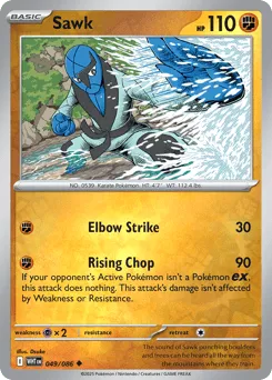 Sawk 049/086 Reverse Holo White Flare