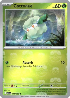 Cottonee 004/086 Master Ball White Flare