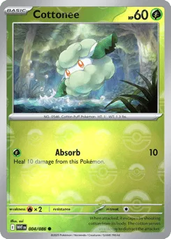 Cottonee 004/086 Poké Ball White Flare