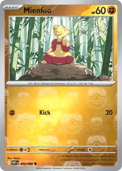 Mienfoo 052/086 Master Ball White Flare