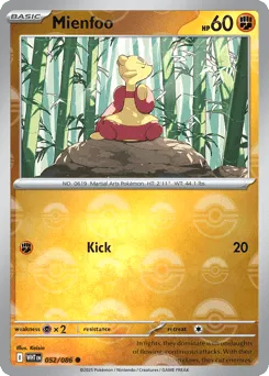 Mienfoo 052/086 Poké Ball White Flare