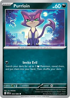 Purrloin 055/086 Reverse Holo White Flare