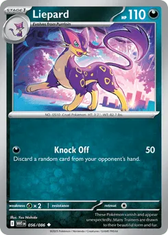 Liepard 056/086 Reverse Holo White Flare