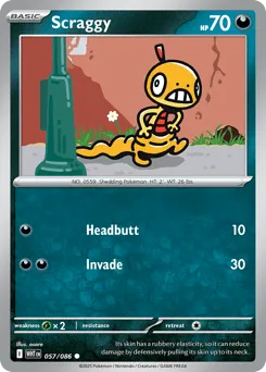 Scraggy 057/086 Normal White Flare