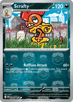 Scrafty 058/086 Master Ball White Flare