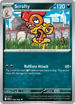 Scrafty 058/086 Normal White Flare
