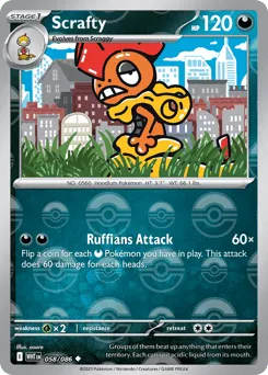 Scrafty 058/086 Poké Ball White Flare