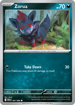 Zorua 061/086 Reverse Holo White Flare