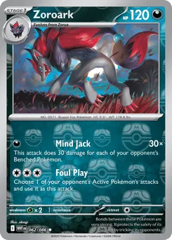 Zoroark 062/086 Master Ball White Flare