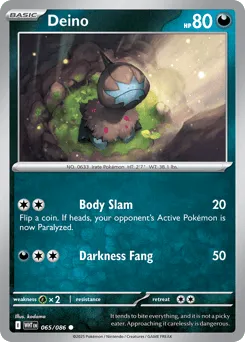 Deino 065/086 Reverse Holo White Flare