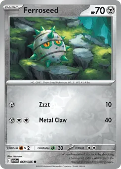 Ferroseed 068/086 Reverse Holo White Flare