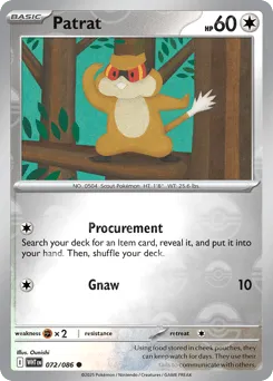 Patrat 072/086 Poké Ball White Flare