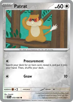 Patrat 072/086 Reverse Holo White Flare