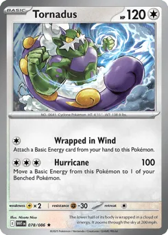 Tornadus 078/086 Holo White Flare