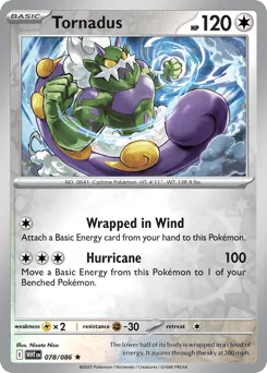 Tornadus 078/086 Reverse Holo White Flare
