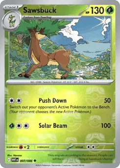 Sawsbuck 007/086 Master Ball White Flare