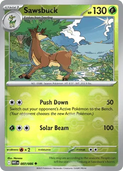 Sawsbuck 007/086 Poké Ball White Flare