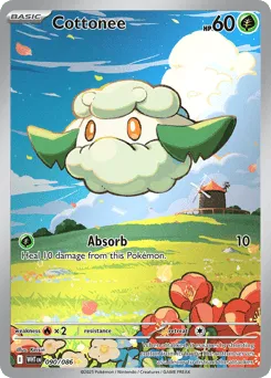 Cottonee 090/086 Holo White Flare