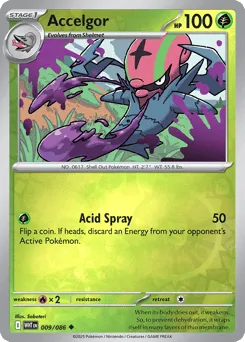 Accelgor 009/086 Reverse Holo White Flare