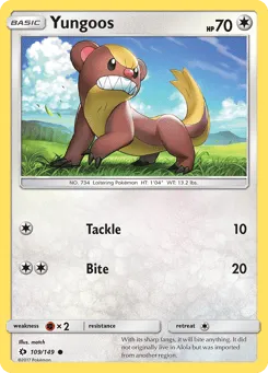 Yungoos 109/149 Sun & Moon