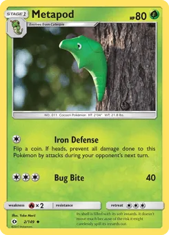 Metapod 2/149 Sun & Moon