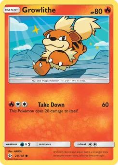 Growlithe 21/149 Sun & Moon