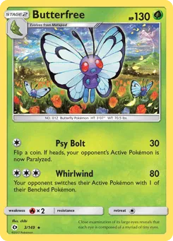 Butterfree 3/149 Sun & Moon