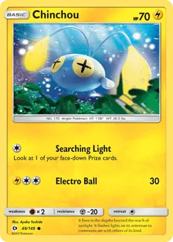 Chinchou 49/149 Sun & Moon