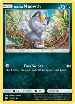 Alolan Meowth 78/149 Sun & Moon