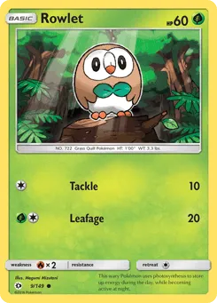 Rowlet 9/149 Sun & Moon