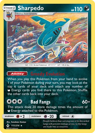 Sharpedo 111/214 Unbroken Bonds