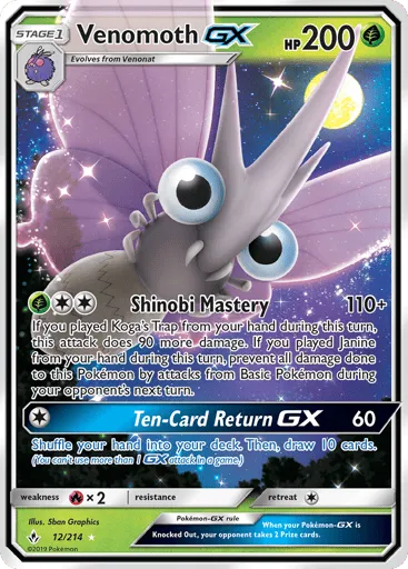 Venomoth-GX 12/214 Unbroken Bonds