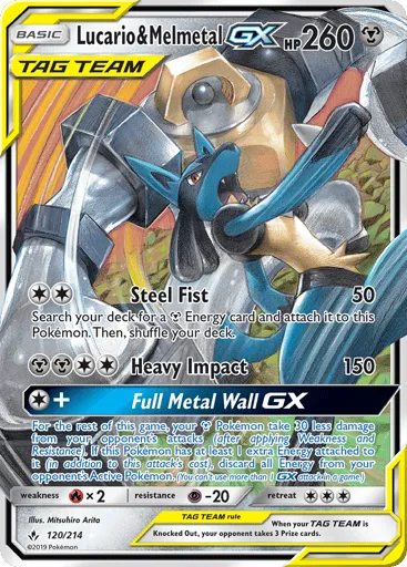Lucario & Melmetal-GX 120/214 Unbroken Bonds