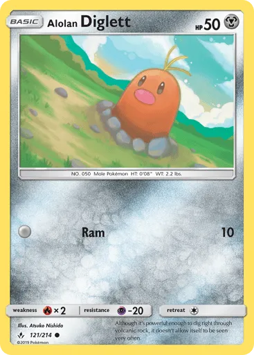 Alolan Diglett 121/214 Unbroken Bonds