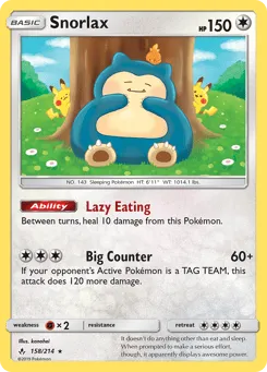 Snorlax 158/214 Unbroken Bonds