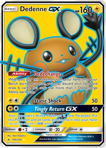 Dedenne-GX 195/214 Unbroken Bonds