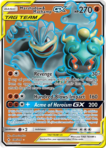 Marshadow & Machamp-GX 198/214 Unbroken Bonds