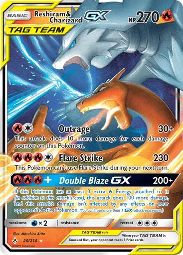 Reshiram & Charizard-GX 20/214 Unbroken Bonds