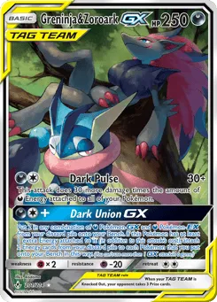 Greninja & Zoroark-GX 201/214 Unbroken Bonds
