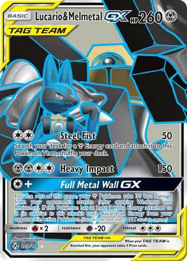 Lucario & Melmetal-GX 203/214 Unbroken Bonds