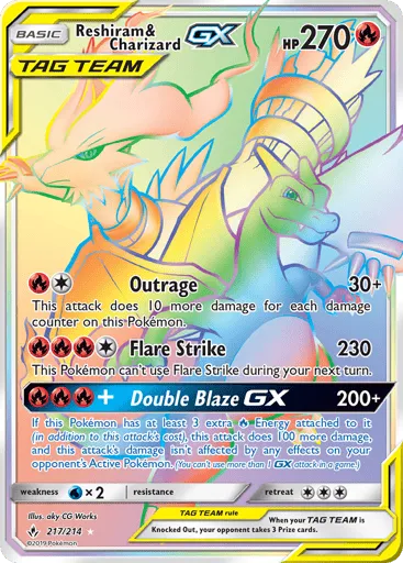 Reshiram & Charizard-GX 217/214 Unbroken Bonds