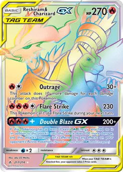 Reshiram & Charizard-GX 217/214 Unbroken Bonds