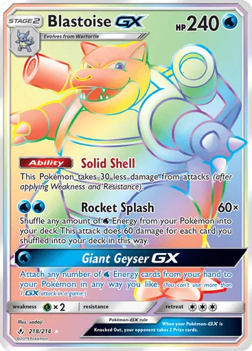 Blastoise-GX 218/214 Unbroken Bonds