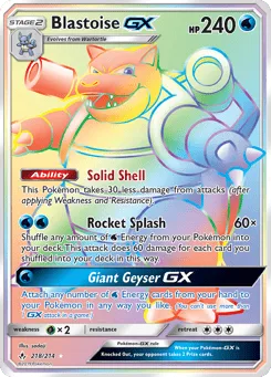 Blastoise-GX 218/214 Unbroken Bonds